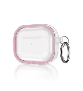 Movenchy Apple Airpods Pro 2 (2.nesil) Shiny Şeffaf Kılıf - Pembe