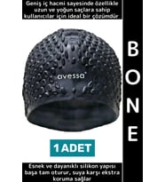#Bone Su Sızdırmaz Esnek Yumuşak Silikon Havuz Deniz Yüzme Kulağa Su Geçirmez Büyük Beden Saç Bonesi