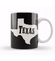 Texas Map Vintage Kupa Bardak Porselen