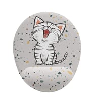 Kedi Bilek Destekli Kaymaz Buruşmaz Kırılmaz Mouse Pad (Çok Renkli)