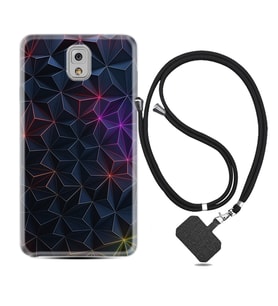 Samsung Note 3 4 5 8 9 20 Ultra 10 Lite Kılıf Boyun Askılı Silikon Renkli Prizmalar 1783
