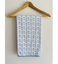 Mothercare Bebek Battaniyesi %100 Pamuk Penye Pike Mavi Bulut 70x100 cm