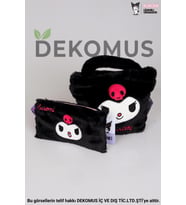 DEKOMUS İLE LİSANSLI YENİ SEZON KUROMI PELUŞ BASIC EL ÇANTASI VE KOL ÇANTASI 2'LİSİ (Pamuk Şeker)