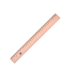 Hatas 30Cm Takviyesiz Tahta Cetvel 00035
