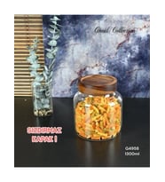 Gönül Mutfak Bambu Kapaklı Kavanoz Cam 13x13 cm