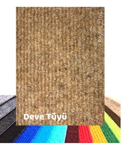 BEYLİNİ Halıfleks Zemin Yer Kaplama 3 mm Kalınlığında Rip Halı Duvardan Duvara Halıflex Organizasyon Davet (Deve Tüyü)