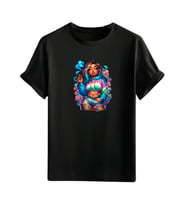 Animasyon Görselli  Unisex (Tshirt) Tişört (Siyah)
