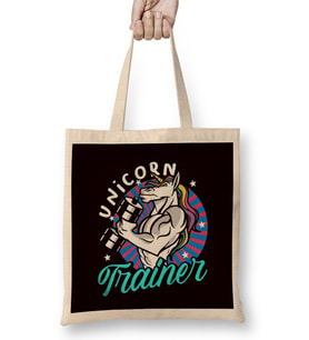 Unicorn Personal Trainer Fitness Instructor Workout Coach Bez Çanta Uzun Saplı