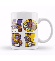 Kobe Bryant Tribute Typography Kupa Bardak Porselen