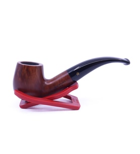 Şahin Sarı Yıldız Bent Billiard 9mm Filtreli Ebonit Saplı Pipo Mod L-10 247786 (Kahverengi)