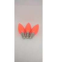 Turuncu Renkli 1W E14 Gece Lambası Ampulü (3 Adet) Set (Krem)