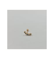 Mavi Firuze Taşlı Cerrahi Çelik Küpe Tragus Helix Kıkırdak Piercing