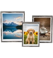 Premium Serisi Ahşap Resim Çerçevesi 3' lü Set (10 * 15-13 * 18-15 * 20 cm)