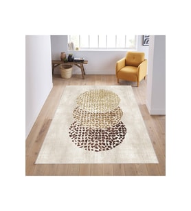 Rovigo Home Dijital Baskı Yıkanabilir Kaymaz Taban Salon Halısı RVG1903-SD800 (Bej)