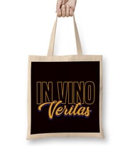 In Vino Veritas Latin Language Phrase Drinking Wine Lover Bez Çanta Uzun Saplı