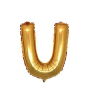 Benim Marifetlerim U Harfi Altın Folyo Balon 16 inch 40 cm