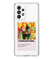 Samsung Galaxy A33 Uyumlu Chainsaw Man Anime Desenli Şeffaf Telefon Kılıfı
