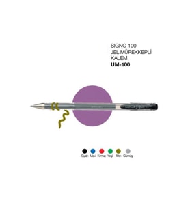 Uniball Signo Fine 0.7 Jel Kalem Gümüş Um-100