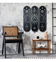 "Sun and The Moon" Kaykay Duvar Dekoru, Özel Tasarım Dekoratif Kaykay