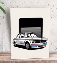 BK Gift Klasik Araç Tasarımlı Dekoratif Mini Kanvas Tablo 15x20cm-5