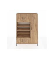 Hyperion Gardrop 11 Raflı 5 Kapaklı 132x44x195 Çam-Çam