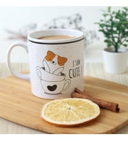 Keramika Cute Cat Silindir Kupa 10 Cm