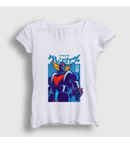 Presmono Kadın Beyaz Poster V2 Ufo Robot Grendizer Goldorak T-Shirt 471949tt