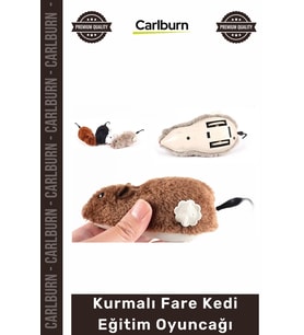 #Petshop İnteraktif Hareketli Mekanik Avcılık İçgüdü Geliştiren Kurmalı Fare Kedi Eğitim Oyuncağı
