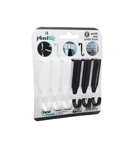 6PCS - TEK KOLLU ÇOK AMAÇLI - TAK ÇIKAR PRATİK PLASTİK ASKI (5343)