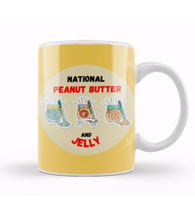National Peanut Butter and Jelly Day Kupa Bardak Porselen