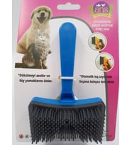 Kedi Köpek Tuşlu Otomatik Tüy Toplayıcı Tarak Mavi 