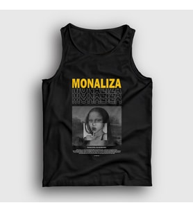 Presmono Unisex Siyah Lolipop Art Monaliza Atlet 406637tt