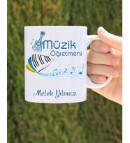 müzik öğretmeni özel tasarım kupa bardak