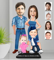 Kişiye Özel Aile Ahşap Biblo-14