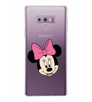 Samsung Galaxy Note 9 Kapak Minnie Mouse Tasarımlı Şeffaf Silikon Kılıf