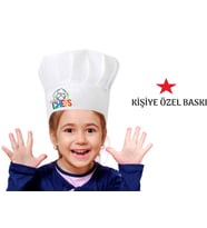 ÇOCUK AŞÇI ŞEF ŞAPKASI KİŞİYE ÖZEL ÜRÜN