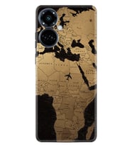 Camon 19 Pro Kılıf Silikon Desen Özel Seri Map Planet 1656