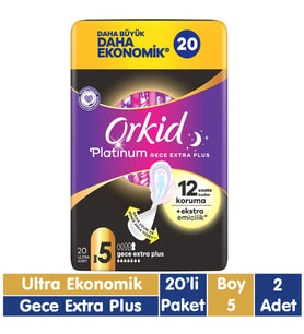 Orkid Platinum Gece Extra Plus Ped 20x2 40 Adet