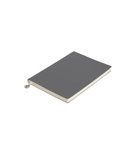 VICTORIA'S JOURNALS 1139 SMYTH FLEXY ESNEK KAPAK 14.8x21cm A5 80gr. 96YP. ÇİZGİLİ DEFTER GRİ