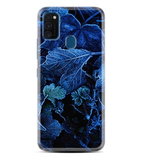 Samsung M21 M22 M23 M30 M31S M32 Kılıf Desenli Silikon Blue Foid 1628