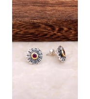 Çiçek Tasarım Gümüş Küpe 4555 (Eskitme Gümüş)