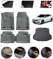 Honda Civic Sedan 2012-2016 Uyumlu Paspas Araca Özel Bagaj Havuzu MBS Gri