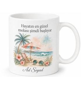 Emekli Dedeye İkinci Bahar Tatil Keyif Kupası Hediye Bardak
