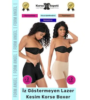#Korse İz Göstermeyen Kaymaz Basen Toparlayıcı Şekillendiren Lazer Kesim Korse Boxer 4'lü Set