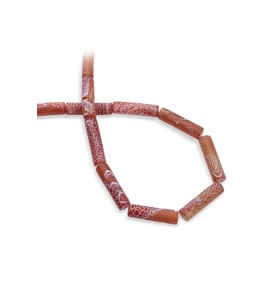 Akik Doğal Taş Kırmızı Silindir Kesim 8x30mm Dizi