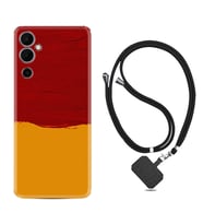 Tecno Pova Neo 2 Kılıf Silikon Boyun Askılı İpli Desenli Silikon Sarı Kırmızı Boya 1708