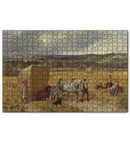 Cakapuzzle Saman Balyaları Taşıyan Atlar ve Köylüler  Puzzle Yapboz MDF (Ahşap) (120 Parça)