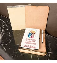Sevgiliye En Güzel Hediye Ahşap Kutulu Defter Kalem Set 024