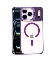 Joko İphone 17 Pro Max Remim Lensli Magsafe Standlı Kapak - Derin Mor