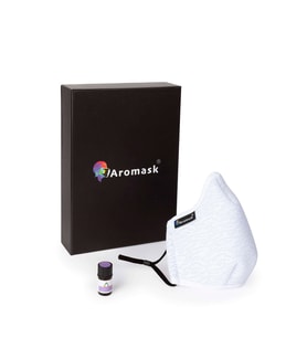 Aromask Lavanta Uçucu Yağ ve Pedli Beyaz Maske